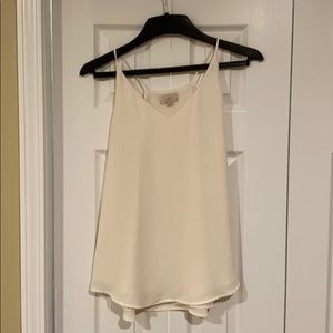 Loft cream colored chiffon tank top